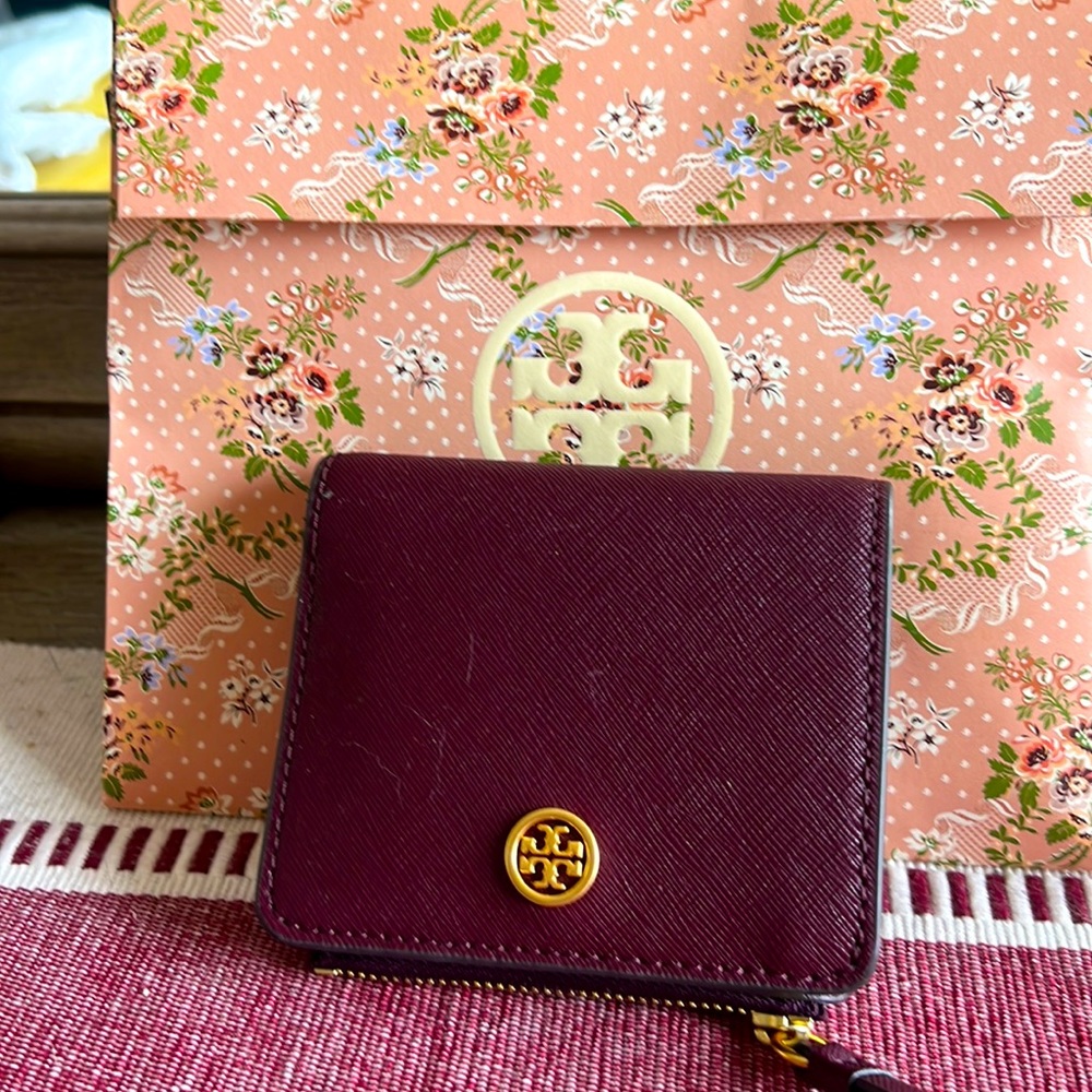 Tory Burch burgundy wallet